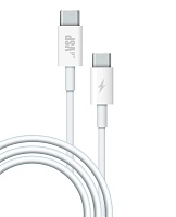 Кабель Borasco Type-C - Type-C, 1м, (65W), Белый