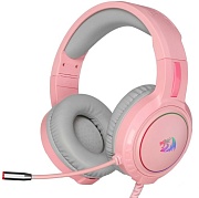 Проводные игровые наушники Redragon Mento RGB, (кабель 1.8 м), Розовые