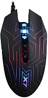 Мышь A4Tech X77, игровая, оптическая, проводная, USB, черный
