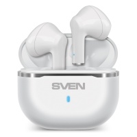 Беспроводные наушники с микрофоном SVEN E-190B TWS Bluetooth 5.3 Белый