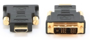 Переходник HDMI - DVI GEMBIRD (A-HDMI-DVI-1), вилка-вилка, длина - 0.02 метра переходник hdmi dvi d 5bites позолоченные контакты bc hdf2dvi