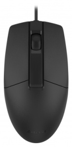 Мышь A4Tech OP-335S, оптическая (1200dpi), проводная, бесшумная, USB, черная