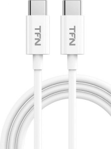 Кабель TFN USB Type-C - USB Type-C, 1 метр, белый (TFN-CUSBCC1MTPWH) кабель tfn aux l type 1 0м серый tfn cauxl1mgr