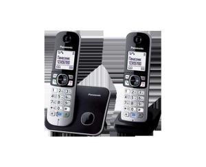 Телефон Panasonic KX-TG6812RUB 2 трубки радиотелефон panasonic kx tg6812rub доп трубка память на 120 номеров аон повтор спикерфон полифония черный
