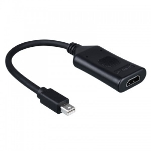 Переходник miniDisplayport - HDMI KS-is (KS-566), вилка-розетка, разрешение до 4K Ultra HD, длина - 0.2 метра кабель переходник displayport minidisplayport ks is ks 570 вилка вилка разрешение до 8k ultra hd длина 2 метра