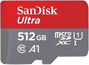 Память micro Secure Digital Card 512Gb class10 SanDisk 150MB/s /SDSQUAC-512G-GN6MN/