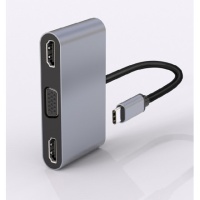 Док-станция KS-is KS-476 USB Type-C на 2хHDMI + USB Type-A + USB Type-C