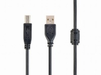 Кабель USB 2.0 A - USB 2.0 B GEMBIRD (CCFB-USB2-AMBM-3M), вилка-вилка, для мфу/принтера/сканера, ферритовый сердечник, длина - 3 метра