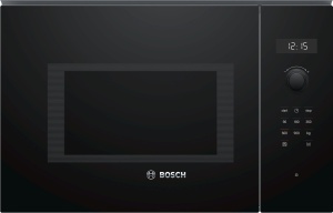 Микроволновая печь встраиваемая Bosch BFL554MB0 (Serie6 / черный / 25л / ширина - 59,4 см / 900Вт / Autopilot7) микроволновая печь встраиваемая bosch bfl554mw0 serie6 белый 25л ширина 59 4 см 900вт autopilot7