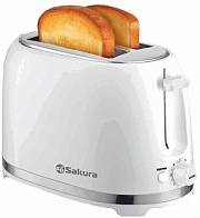DSP Тостер Sakura SA-7610W (750 Вт/ тостов - 2/ подогрев, размораживание, поддон для крошек/ белый)