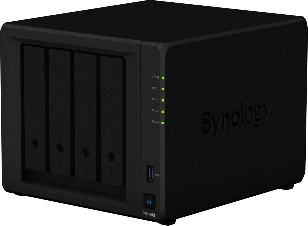 Сетевой накопитель Synology DS423, 4x 2.5/3.5 HDD, Realtek RTD1619B, 2 ГБ, 2хUSB 3.2 Type-A, 2xRJ-45 1Гбит/с
