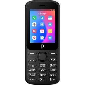 Телефон мобильный F+ F257, черный аккумуляторная батарея для f f257
