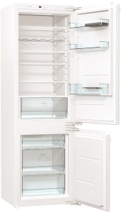 Холодильник встраиваемый Gorenje NRKI2181E1 (Essential / Объем - 248л / Высота - 177,2см / Белый / Жесткое крепление фасадов / No Frost DualAdvance) встраиваемый холодильник gorenje nrki2181e1