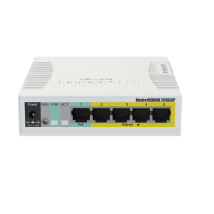 Коммутатор Mikrotik CSS106-1G-4P-1S 5-портовый гигабитный коммутатор PoE с 1 портом 1G SFP коммутатор mikrotik routerboard rb260gsp