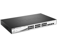 Коммутатор D-LINK DGS-1210-28P/F5A, 24 порта 10/100/1000Base-T с поддержкой PoE + 4 комбо-порта 100/1000Base-T/SFP 