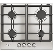 Поверхность газовая Whirlpool TGML 660 IX (Нерж.сталь / 4 конфорки / Чугунные решетки / Электроподжиг / Газ контроль)