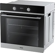 Духовой шкаф Haier HOQ-K2ANN3BX (72 л / Чёрный+нерж. сталь / Гриль / Телескоп.напр.(x1) / AquaClean / A+)