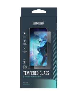 Защитное стекло Borasco Full Glue для Xiaomi Redmi 13C черная рамка
