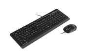 Проводной комплект клавиатура+мышь A4Tech Fstyler F1010, (Полноразмерный/1600 dpi/Кабель 1.5м), Черная 