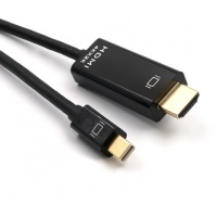 Кабель-переходник 4K miniDP M в HDMI M KS-is (KS-751-1.8) активный 1.8м Чёрный