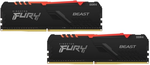 Память DDR4 16GB (2x8Gb KIT) 3200Mhz Kingston FURY Beast RGB KF432C16BBAK2/16