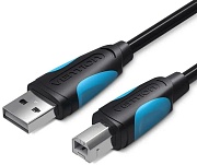 Кабель USB 2.0 A - USB 2.0 B Vention (VAS-A16-B150), вилка-вилка, для мфу/принтера/сканера, длина - 1.5 метра