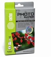 Фотобумага Cactus CS-GA618050 10x15/180г/м2/50л./белый глянцевое для струйной печати