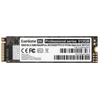 Жесткий диск SSD M.2 512GB ExeGate NextPro+ 2280 KC2000TP512 1600/1200MB/s 2280 PCIe EX282322RUS 160TBW