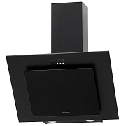 Вытяжка наклонная KRONA VIERKANT 600 Black PB (890 м³/ч / 125 Вт / LED освещение 2x3 Вт / ширина - 59.7 см / чёрный металл/стекло)