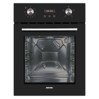 Духовой шкаф MPM MPM-45-BO-23C (узкий 45 см / 50 л / до 230 °C / Чёрное стекло / AquaClean / съемные направляющие / А) Чёрный