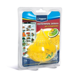 Поглотитель запаха гелевый Лимон для холодильников Topperr 3108 аксессуар для холодильников topperr 3108 поглотитель запаха лимон