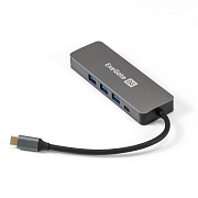 Док-станция 5-в-1 ExeGate DUB-31C/PD/H (кабель-адаптер USB Type-C --> 3xUSB3.0 + PD 60W + HDMI 4K@30Hz