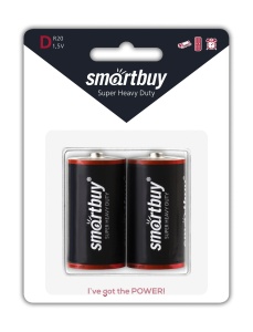 Батарейки Smartbuy R20/2B (12/96) (SBBZ-D02B) солевая (BL-2) батарейка eleven d r20 солевая 2 штуки в упаковке