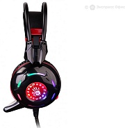 Проводные игровые наушники A4Tech Bloody G300, (стерео, jack 3.5 мм), черный/красный