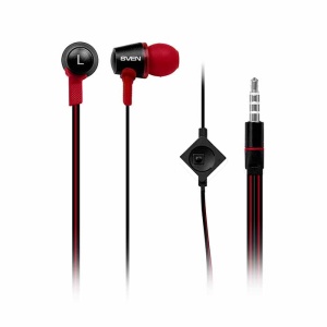 Наушники с микрофоном SVEN E-190M для мобильных устройств, black-red гарнитура sven e 190m 3 5 мм вкладыши черный красный