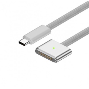 Кабель USB-C M Magsafe 3 F KS-is (KS-806gen3-W-2) 2м блок питания зарядное устройство apple magsafe 2 85w для macbook pro 15 retina a1398 2012 2015 aa