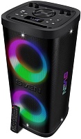 Беспроводная портативная колонка SVEN PS-930 / 150W / TWS / microSD / USB / FM / Bluetooth /  Батарея 7200mAh / LED подсветка / дисплей / караоке 