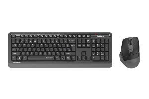 цена Комплект клавиатура+мышь беспроводная A4Tech Fstyler FGS1035Q, серый