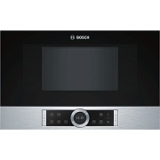 Микроволновая печь встраиваемая Bosch BFL634GS1 (Serie8 / черный/нерж / 21л / ширина - 59,4 см / 900Вт / Autopilot7)