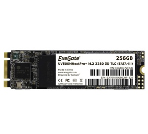 цена Жесткий диск SSD M.2 256GB ExeGate NextPro+ 2280 UV500TS256 520/500MB/s 2280 SATA III/ EX280472RUS 100TBW