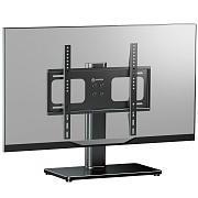 Подставка для ТВ ONKRON PT1 чёрный, для 26"-55", фиксированный, нагрузка до 35 кг,штанга 59,4 - 67,4 см, основание 43*42*0,1 см)