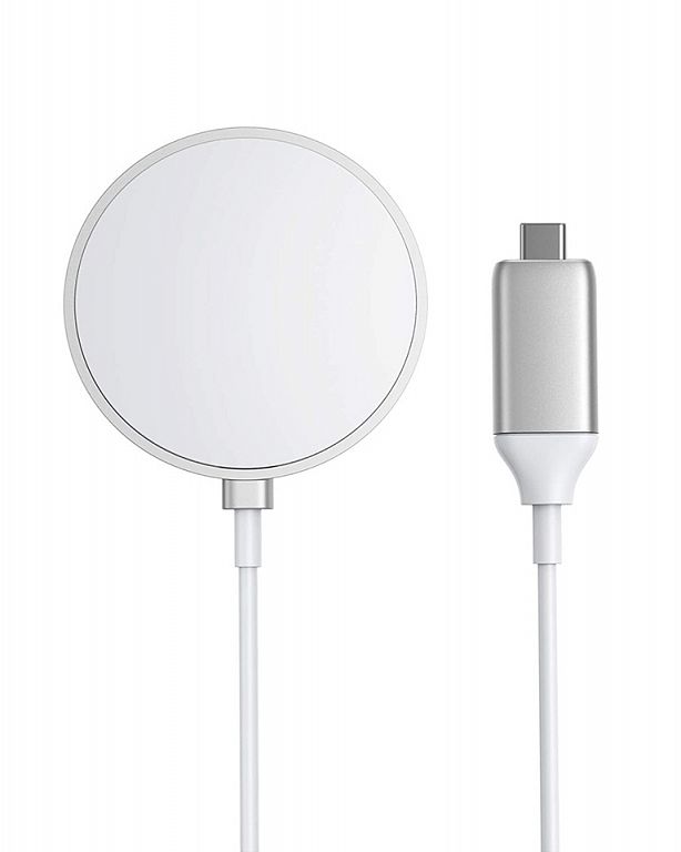 Магнитное беспроводное зарядное устройство Anker PowerWave Magnetic Pad  A2565G21 (7.5W/Длина кабеля 1.5 м/белое) только для iPhone