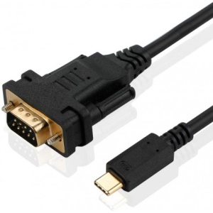 Переходник COM RS232 (DB9) - USB 2.0 Type-C KS-is (KS-562), вилка-вилка, длина - 1,8 метра