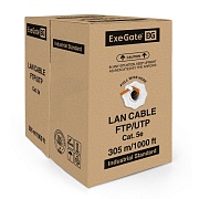 Витая пара Exegate FTP, CAT 5E, медь, 24AWG, 4 пары, бухта 305м, LSZH, оранжевый (EX289280RUS)