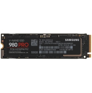 Жесткий диск SSD M.2 500GB Samsung MZ-V8P500BW 980 PRO PCI-E 4.0 x4 R6900/W5000Mb/s Type 2280 300TBW ssd m 2 samsung 512gb pm9a1 oem pci e 4 0 x4 up to 6900 5000mbs 800000 iops 3d nand 22х80mm