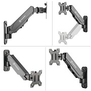 Крепление для монитора ONKRON G120 чёрный, для 13"-34", наклон 35°, поворот 180°, нагрузка до 8 кг, расстояние до стены 99-361 мм