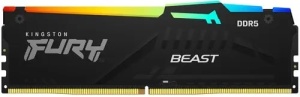 Память DDR5 32Gb 5600Mhz Kingston FURY Beast Black RGB KF556C40BBA-32 модуль памяти kingston fury beast rgb ddr4 dimm 32 гб 2666mhz kf426c16bba 32