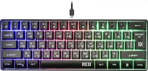 Клавиатура игровая проводная Defender RED GK-116, USB, черный [45117] клавиатура defender gk 116 ru red 45117