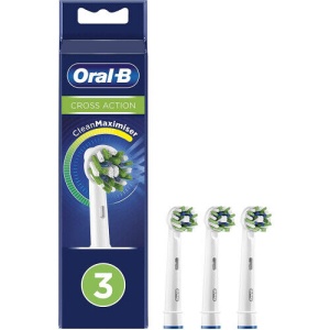 Насадка для зубных щеток Braun Oral-B Cross Action CleanMaximiser EB50RB (3 шт) насадка для зубной щетки oral b eb50rb 4 cross action