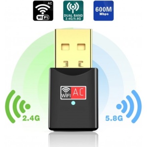 Беспроводной USB адаптер KS-is KS-407 AC600 Двухдиапазонный Wi-Fi беспроводной m 2 адаптер wi fi 6 bt 5 2 ks is ks 579 wi fi6 и bt5 2